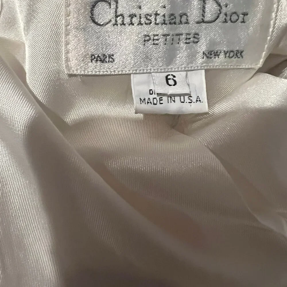 VINTAGE 80'S CHRISTIAN DIOR BLAZER SKIRT SET SIZE 6 P / SMALL